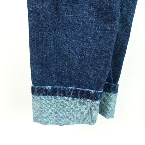 True Religion Jeans Womens SZ 33 Rocco Relaxed Skinny Fit Cuffed Hem Distressed - Picture 4 of 15